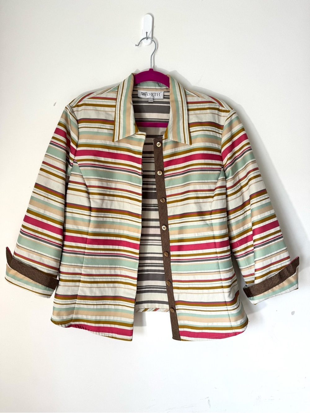W by Worth multicolor striped blazer